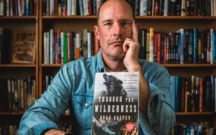 Brad Orsted with his book 'Through the Wilderness'
